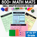1999+ Math Mats and Graphic Organizers MEGA BUNDLE - 1st to 4th Grade - Small Group Intervention Tool Kit