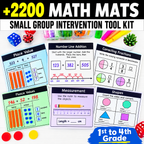 2,200+ Printable Math Mats & Graphic Organizers MEGA BUNDLE - 1st to 4th Grade