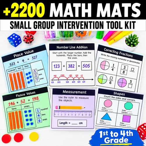 2,200+ Printable Math Mats & Graphic Organizers MEGA BUNDLE - 1st to 4th Grade
