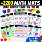 2,200+ Printable Math Mats & Graphic Organizers MEGA BUNDLE - 1st to 4th Grade