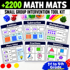 2,200+ Printable Math Mats & Graphic Organizers MEGA BUNDLE - 1st to 4th Grade